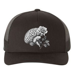 Floral Anatomical Brain Blooming Thoughts Yupoong Adult 5-Panel Trucker Hat