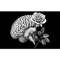 Floral Anatomical Brain Blooming Thoughts Bumper Sticker