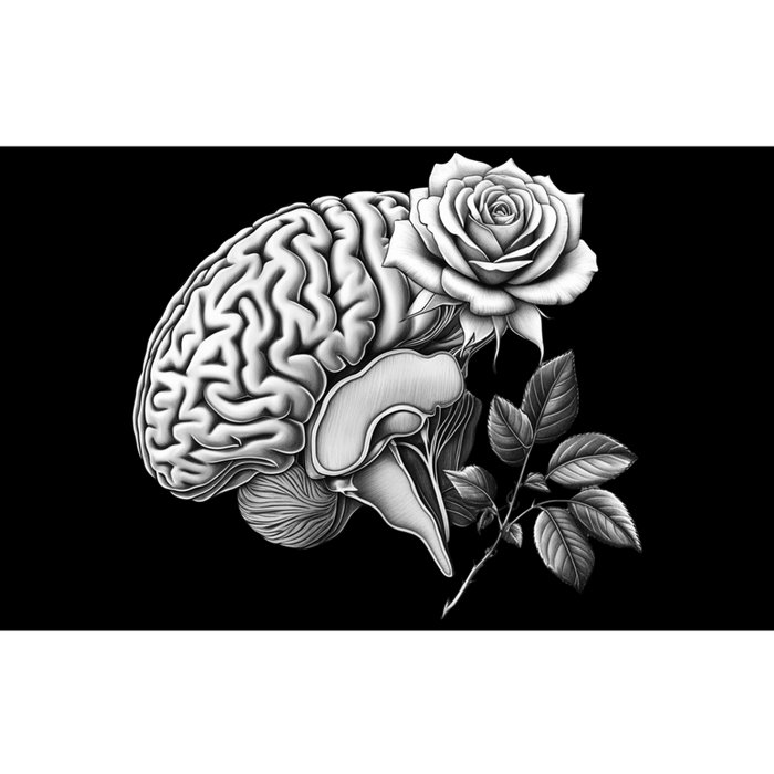 Floral Anatomical Brain Blooming Thoughts Bumper Sticker