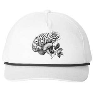 Floral Anatomical Brain Blooming Thoughts Snapback Five-Panel Rope Hat