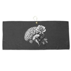 Floral Anatomical Brain Blooming Thoughts Large Microfiber Waffle Golf Towel