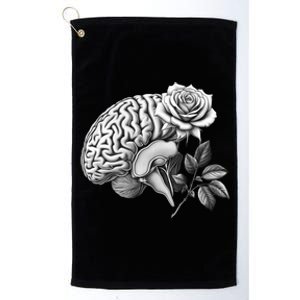 Floral Anatomical Brain Blooming Thoughts Platinum Collection Golf Towel