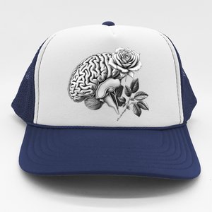 Floral Anatomical Brain Blooming Thoughts Trucker Hat