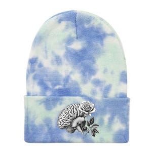 Floral Anatomical Brain Blooming Thoughts Tie Dye 12in Knit Beanie