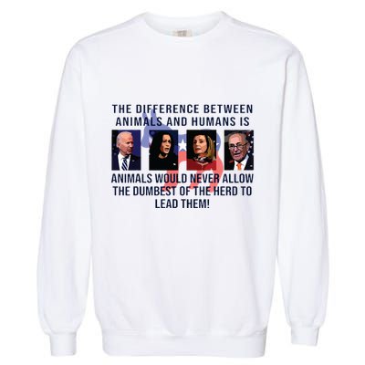 Funny Anti Biden Never Allow The Dumbest To Lead Democrats Garment-Dyed Sweatshirt