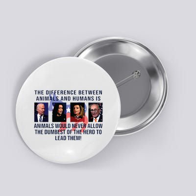 Funny Anti Biden Never Allow The Dumbest To Lead Democrats Button
