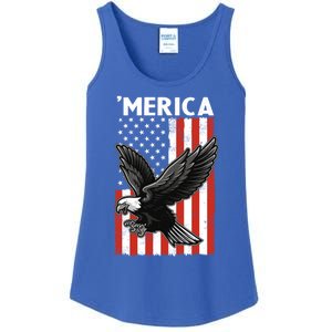 Flying American Bald Eagle Mullet Funny Merica 4th Of July Meaningful Gift Ladies Essential Tank