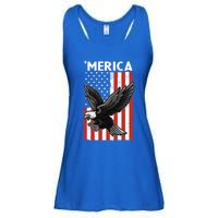 Flying American Bald Eagle Mullet Funny Merica 4th Of July Meaningful Gift Ladies Essential Flowy Tank