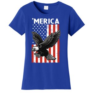 Flying American Bald Eagle Mullet Funny Merica 4th Of July Meaningful Gift Women's T-Shirt