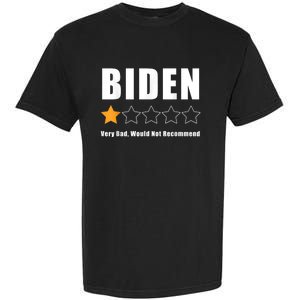 Funny Anti Biden Pro Trump 1 Star Rating Election Vote 2024 Garment-Dyed Heavyweight T-Shirt