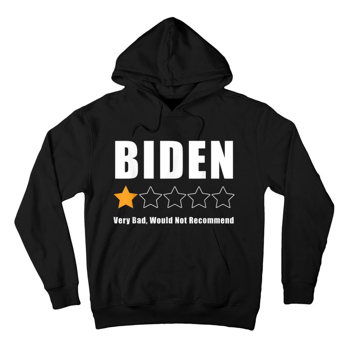 Funny Anti Biden Pro Trump 1 Star Rating Election Vote 2024 Hoodie