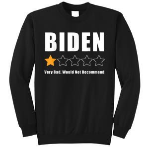 Funny Anti Biden Pro Trump 1 Star Rating Election Vote 2024 Sweatshirt