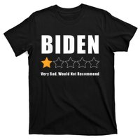 Funny Anti Biden Pro Trump 1 Star Rating Election Vote 2024 T-Shirt