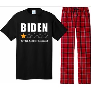 Funny Anti Biden Pro Trump 1 Star Rating Election Vote 2024 Pajama Set