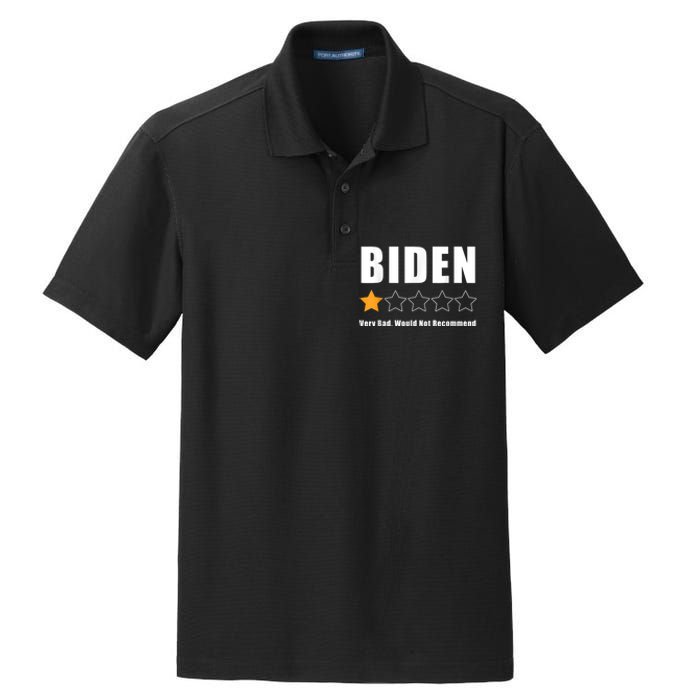 Funny Anti Biden Pro Trump 1 Star Rating Election Vote 2024 Dry Zone Grid Polo