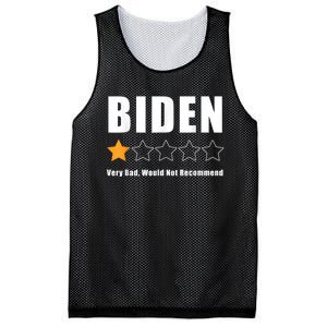 Funny Anti Biden Pro Trump 1 Star Rating Election Vote 2024 Mesh Reversible Basketball Jersey Tank