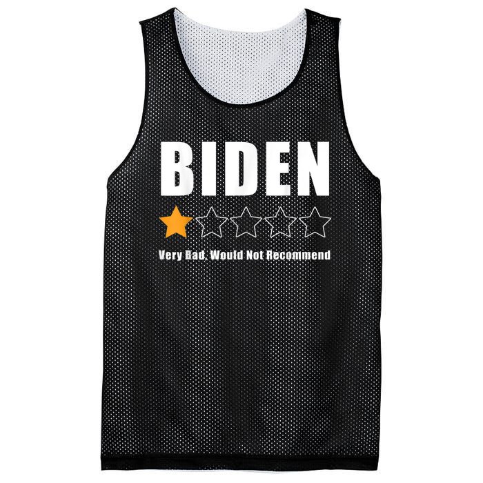 Funny Anti Biden Pro Trump 1 Star Rating Election Vote 2024 Mesh Reversible Basketball Jersey Tank