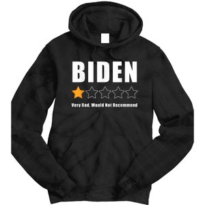 Funny Anti Biden Pro Trump 1 Star Rating Election Vote 2024 Tie Dye Hoodie