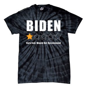 Funny Anti Biden Pro Trump 1 Star Rating Election Vote 2024 Tie-Dye T-Shirt