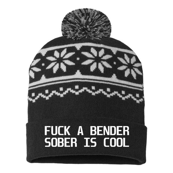 Fuck A Bender Sober Is Cool Dubstep Finest USA-Made Snowflake Beanie