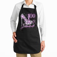 Fabulous & 100 Sparkly Shiny Heel 100th Birthday Apron