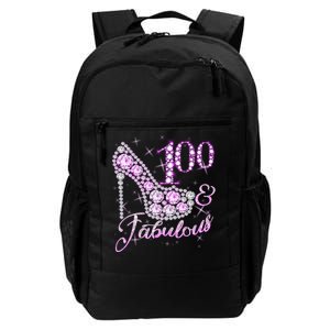 Fabulous & 100 Sparkly Shiny Heel 100th Birthday Daily Commute Backpack