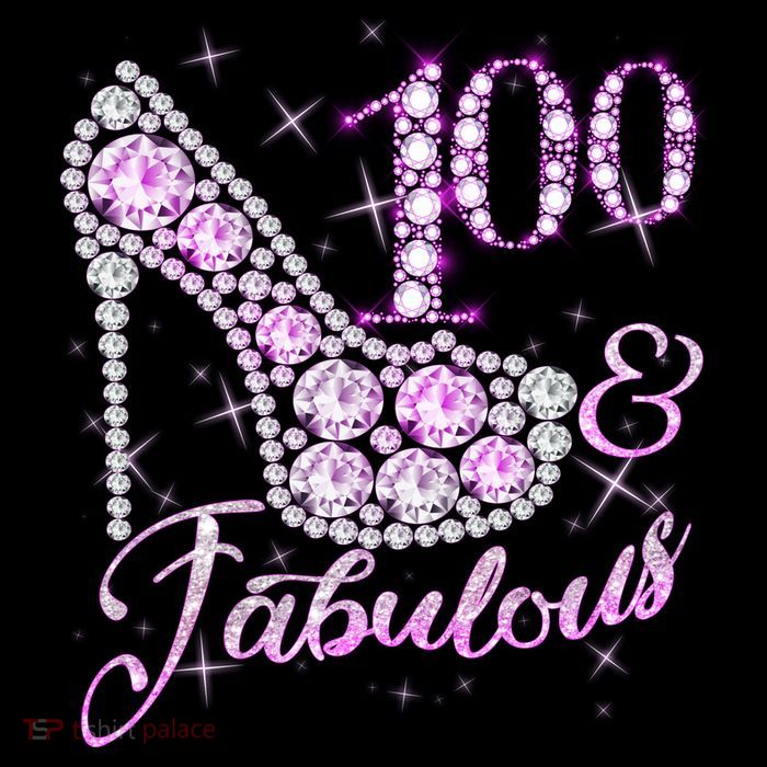 Fabulous & 100 Sparkly Shiny Heel 100th Birthday Mousepad