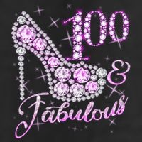 Fabulous & 100 Sparkly Shiny Heel 100th Birthday Golf Towel
