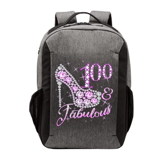 Fabulous & 100 Sparkly Shiny Heel 100th Birthday Vector Backpack