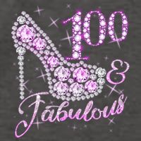 Fabulous & 100 Sparkly Shiny Heel 100th Birthday Vector Backpack