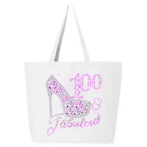 Fabulous & 100 Sparkly Shiny Heel 100th Birthday 25L Jumbo Tote