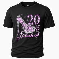 Fabulous & 20 Sparkly Shiny Heel 20th Birthday Cooling Performance Crew T-Shirt