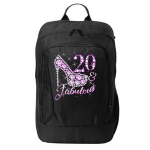 Fabulous & 20 Sparkly Shiny Heel 20th Birthday City Backpack