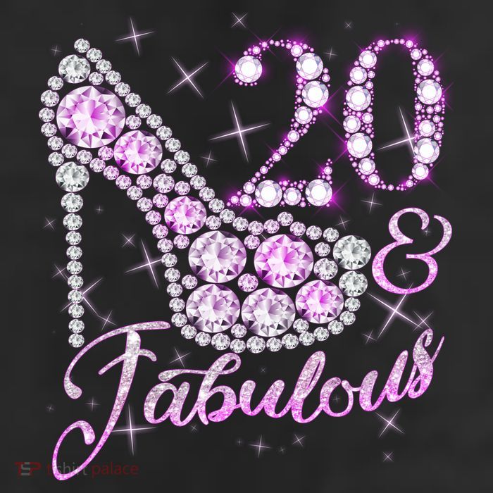 Fabulous & 20 Sparkly Shiny Heel 20th Birthday 11oz C Handle Ceramic Mug