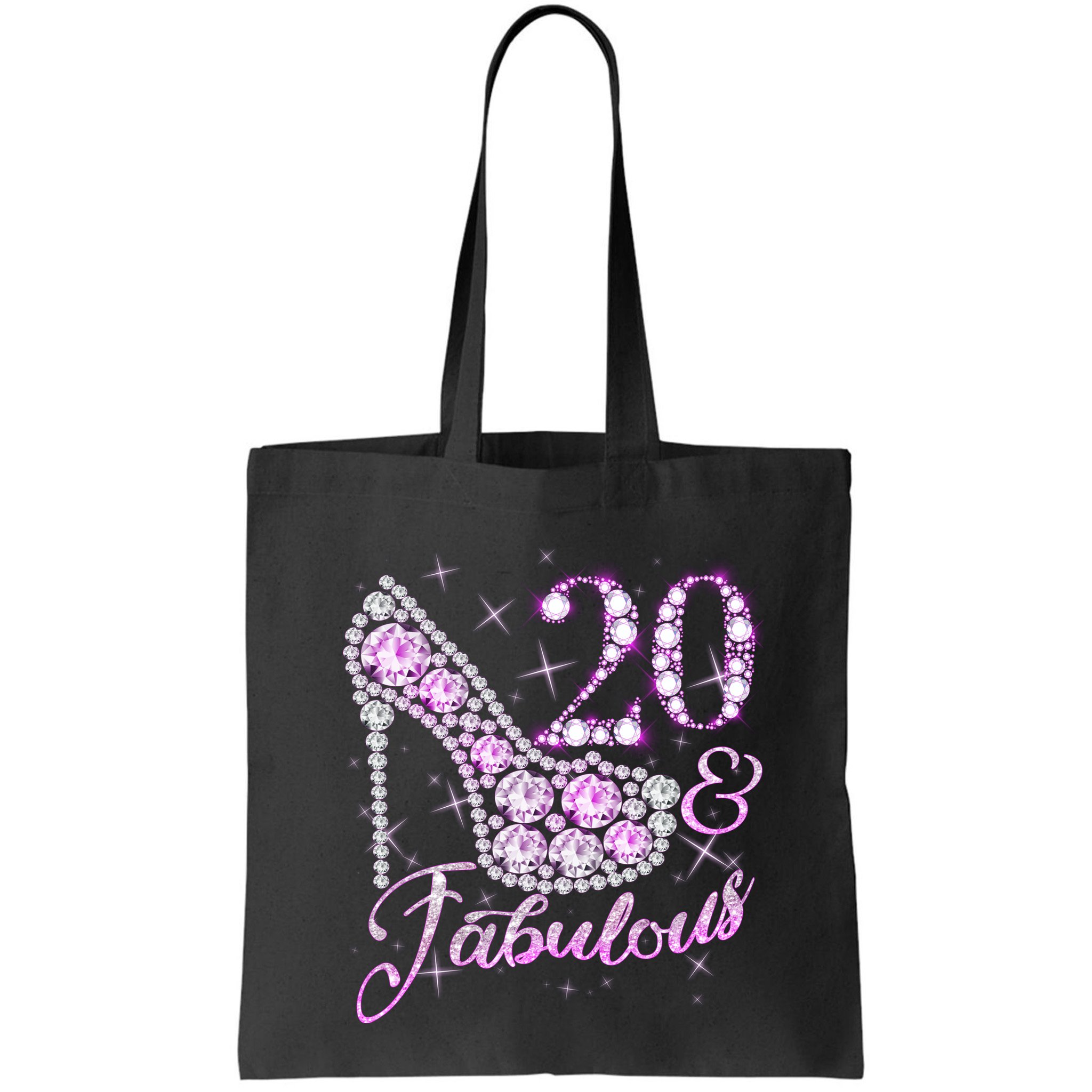 Fabulous & 20 Sparkly Shiny Heel 20th Birthday Bag
