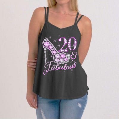 Fabulous & 20 Sparkly Shiny Heel 20th Birthday Women's Strappy Tank