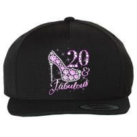 Fabulous & 20 Sparkly Shiny Heel 20th Birthday Wool Snapback Cap