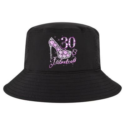 Fabulous & 30 Sparkly Shiny Heel 30th Birthday Cool Comfort Performance Bucket Hat