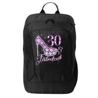 Fabulous & 30 Sparkly Shiny Heel 30th Birthday City Backpack