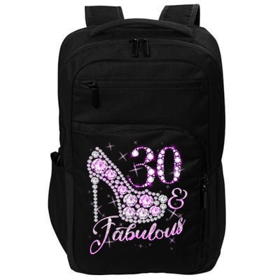 Fabulous & 30 Sparkly Shiny Heel 30th Birthday Impact Tech Backpack