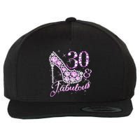Fabulous & 30 Sparkly Shiny Heel 30th Birthday Wool Snapback Cap