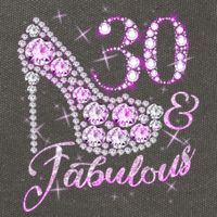 Fabulous & 30 Sparkly Shiny Heel 30th Birthday Cotton Canvas Backpack