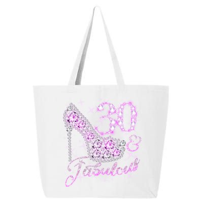 Fabulous & 30 Sparkly Shiny Heel 30th Birthday 25L Jumbo Tote