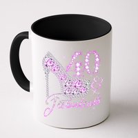 Fabulous & 40 Sparkly Shiny Heel 40th Birthday Mug