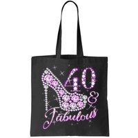 Fabulous & 40 Sparkly Shiny Heel 40th Birthday Bag