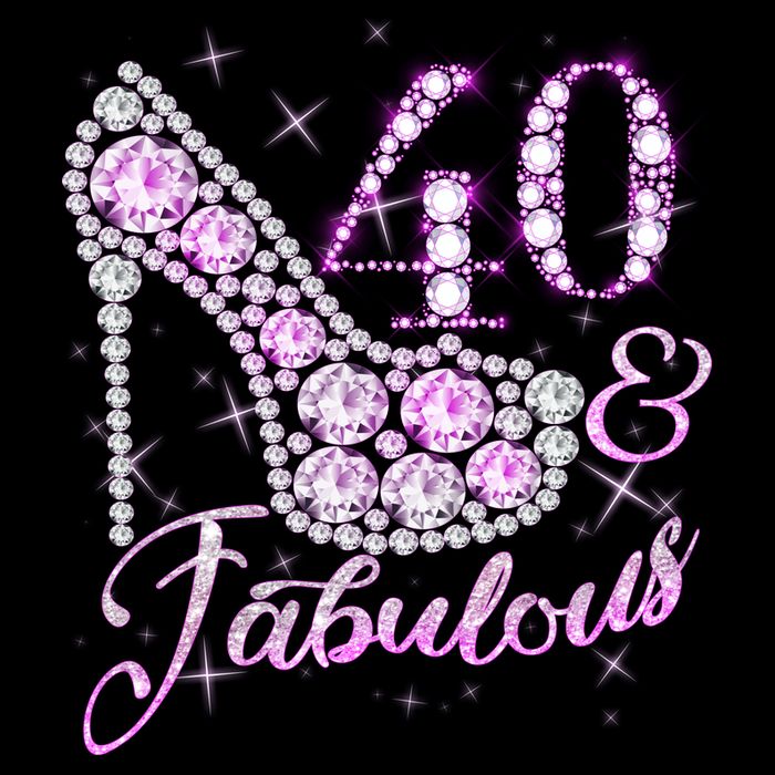 Fabulous & 40 Sparkly Shiny Heel 40th Birthday Visor