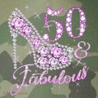 Fabulous & 50 Sparkly Shiny Heel 50th Birthday Legacy Tie Dye Trucker Hat