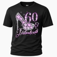 Fabulous & 60 Sparkly Shiny Heel 60th Birthday Cooling Performance Crew T-Shirt