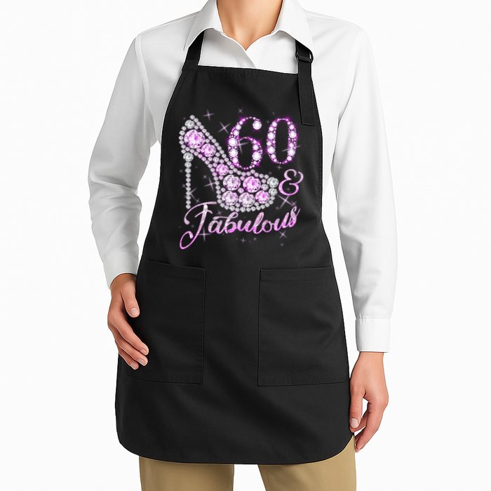 Fabulous & 60 Sparkly Shiny Heel 60th Birthday Apron