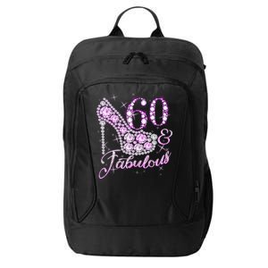 Fabulous & 60 Sparkly Shiny Heel 60th Birthday City Backpack